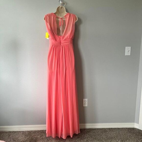 After Six Halter Full Length Lux Chiffon Dress Size 8 NWT - Picture 3 of 10